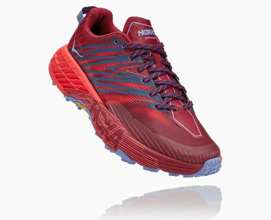 Tenis Hoka One One Trail Mujer Rojos - Speedgoat 4 - MXOR69083